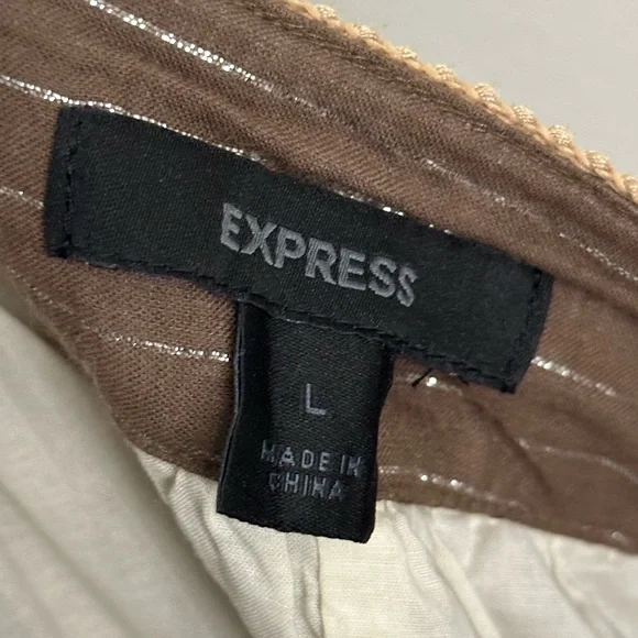 Express Brown A-Line Skirt with Tan Waistband - Picture 4 of 4